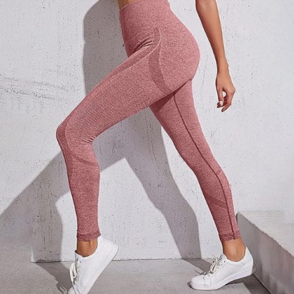NANADAY Pink High Waist Butt Lift Leggings L (Fits M)